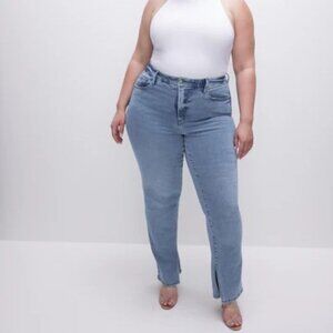 Good American "Good Boy" Stonewashed Straight Leg Jeans - 28